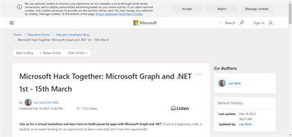 Microsoft Graph and .NET Hackathon 2023